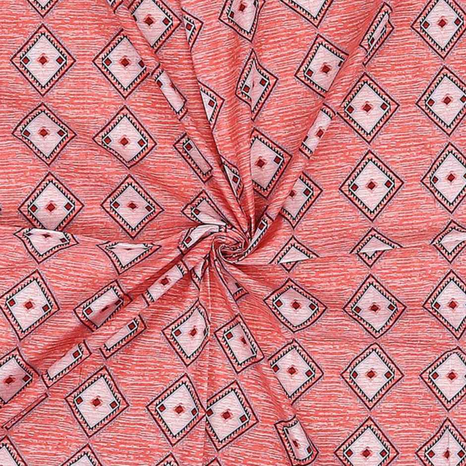 Status Value Single Striped Cotton Bedsheet | Blue and Pink