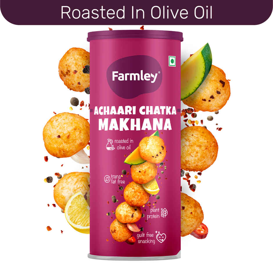 Farmley Achaari Makhana Roasted In Olive Oil Healthy Snacks