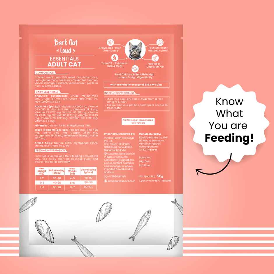 Bark Out Loud Essentials Adult Cat Dry FOOD