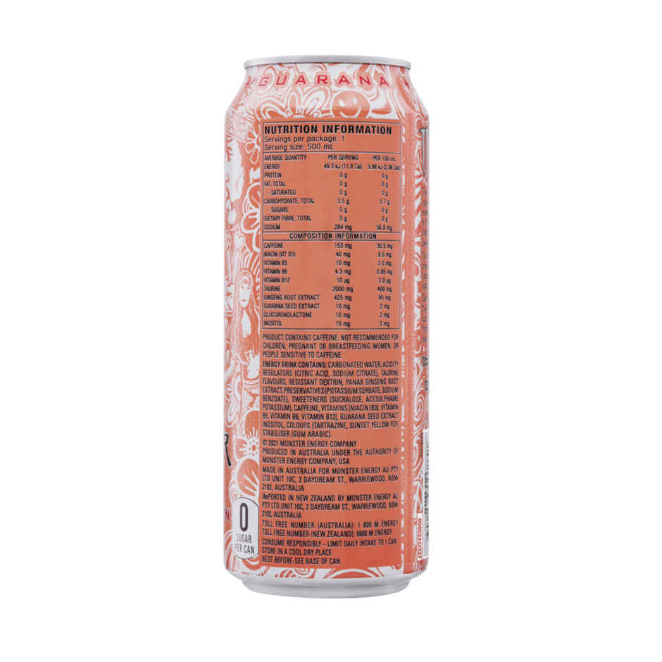 Monster Ultra Peachy Keen Zero Sugar High Caffeinated Drink