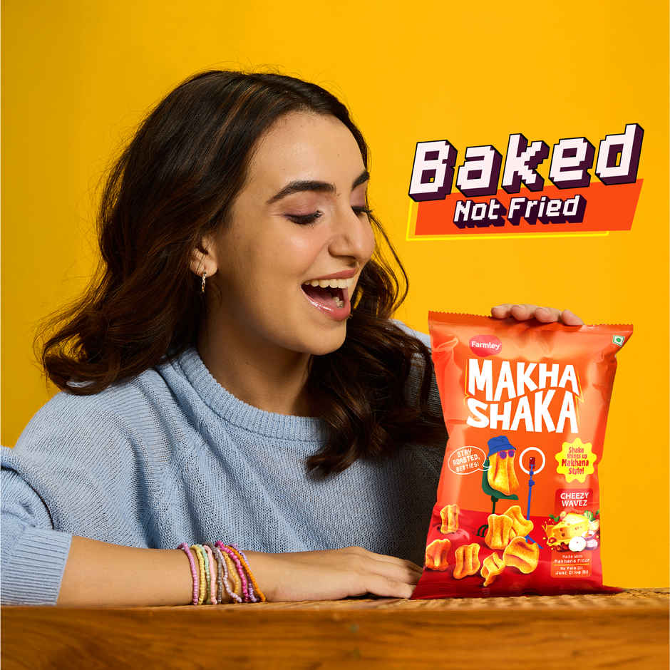 Farmley Makha Shaka Cheese Wavez Makhana Chips