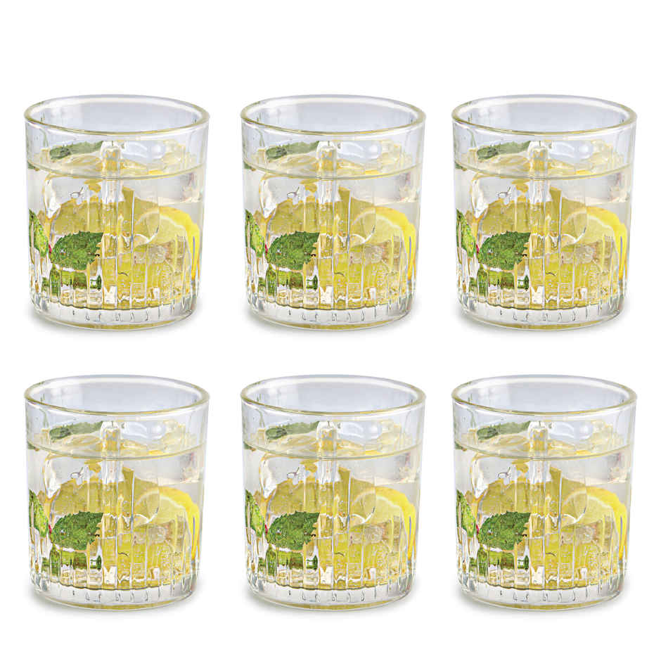 Cello Classix Tumbler Glass Set | Glass Tumblers for Water, Juice & Mocktails | Clear - 275 ml