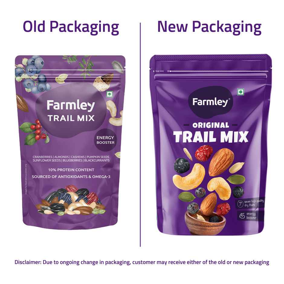Farmley Trail Mix Dry Fruit- Almonds, Cashews, Cranberries, Blueberries, Blackcurrant & More