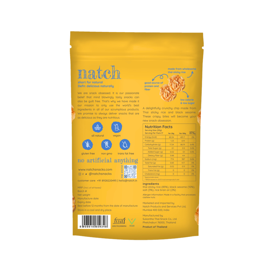 Natch Rice chips Sesame