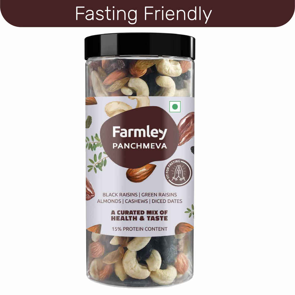 Hatsun Curd Pouch (500g) & Aavin Premium Full Cream Fresh Milk (Pouch) (500ml) & Baidyanath Honey | Zero Added Sugar (50g) & Parrys White Label Sugar (1kg) & Aashirvaad Pure Cow Ghee, Pouch, Rich Aroma (1l) & Farmley Mix Dry Fruits Panchmeva- Almonds, Cashews, Dates, Black Raisins, Green Raisins (405g) Panchamrit Combo