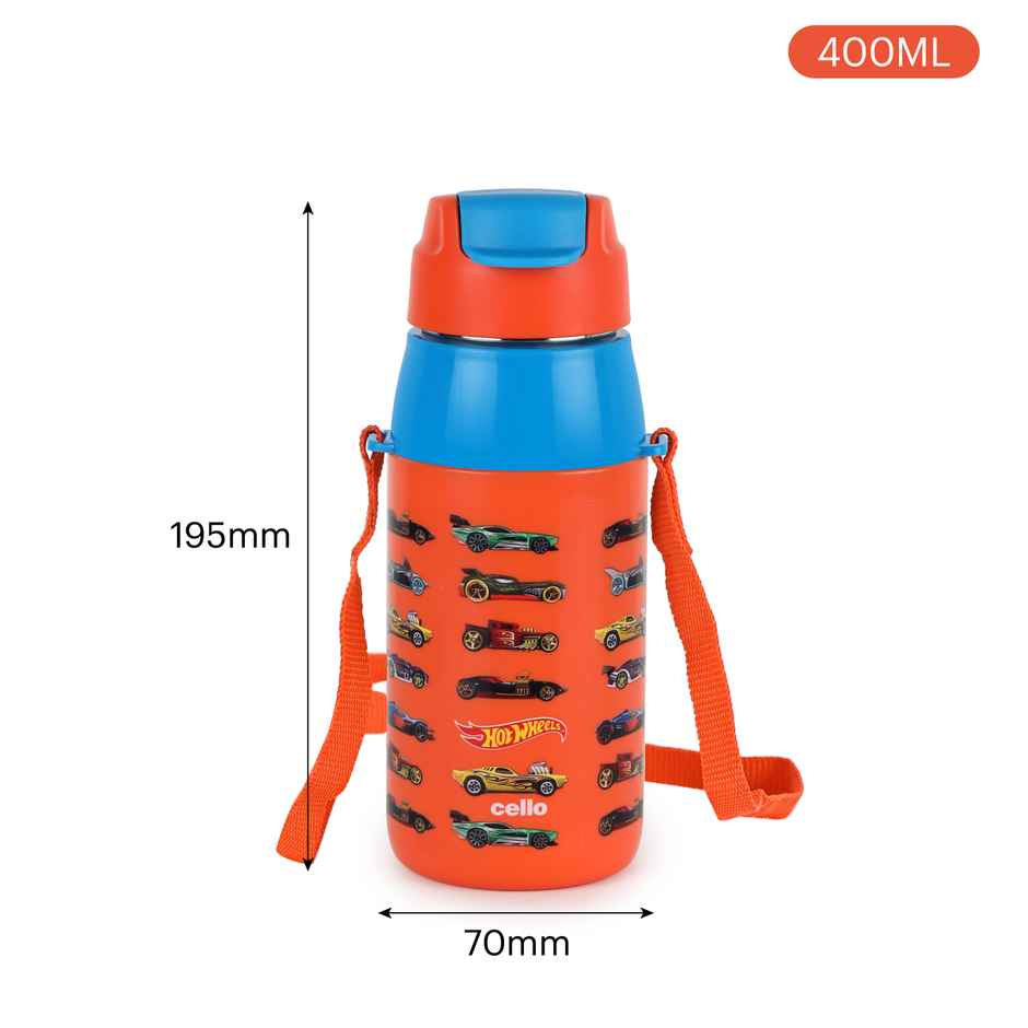 Cello Puro Steel-X Hydra Kid Water Bottle | 400 ml | Colour May Vary