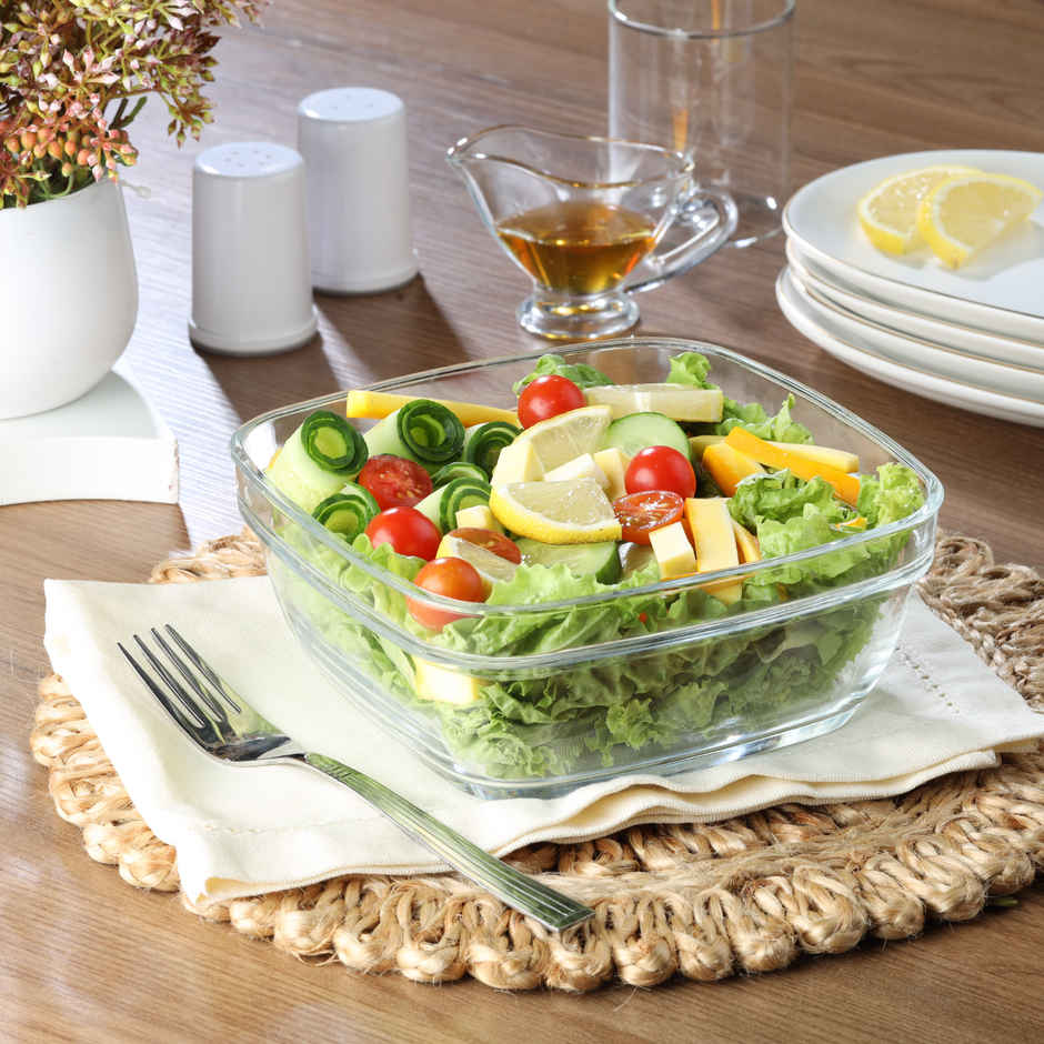 Cello Nadir Square Glass Bowl | 1.15 L Capacity