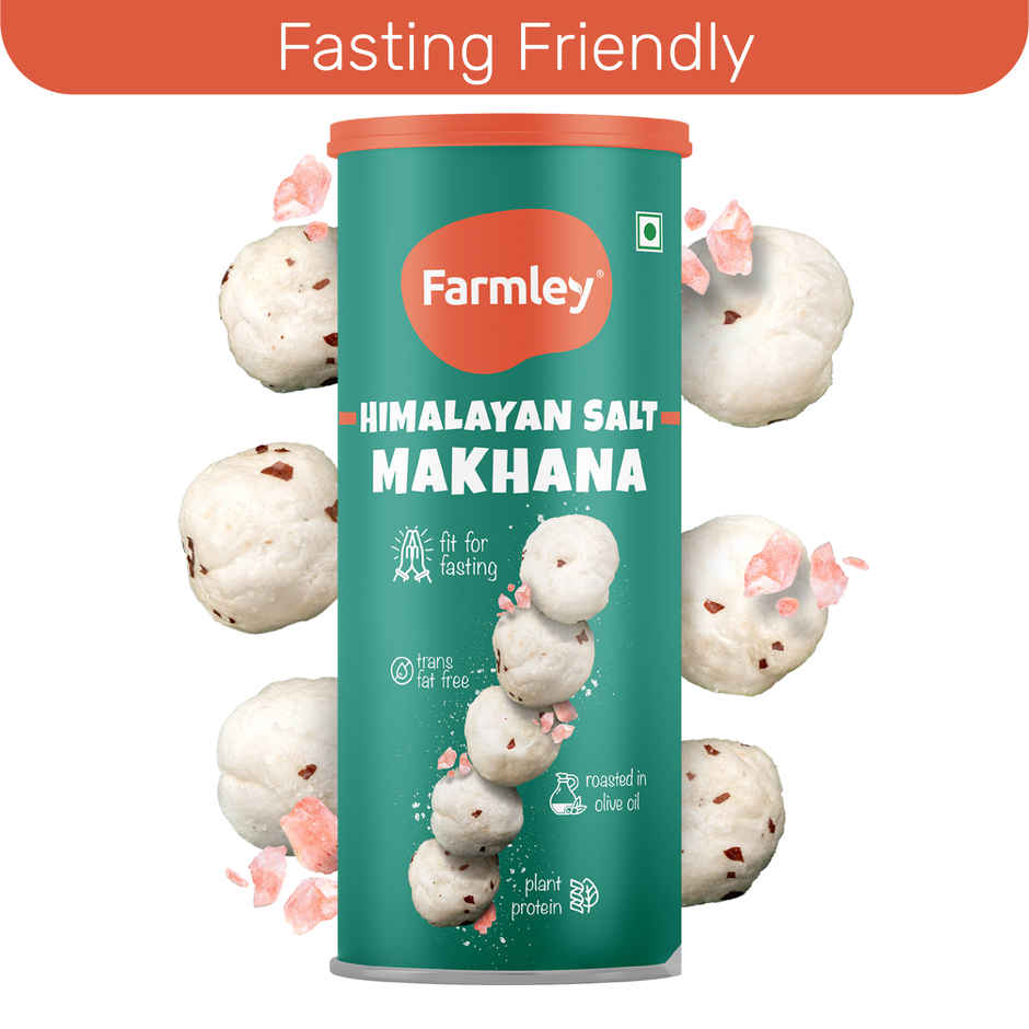 Farmley Himalayan Salted Makhana Roasted In Olive Oil Healthy Snacks