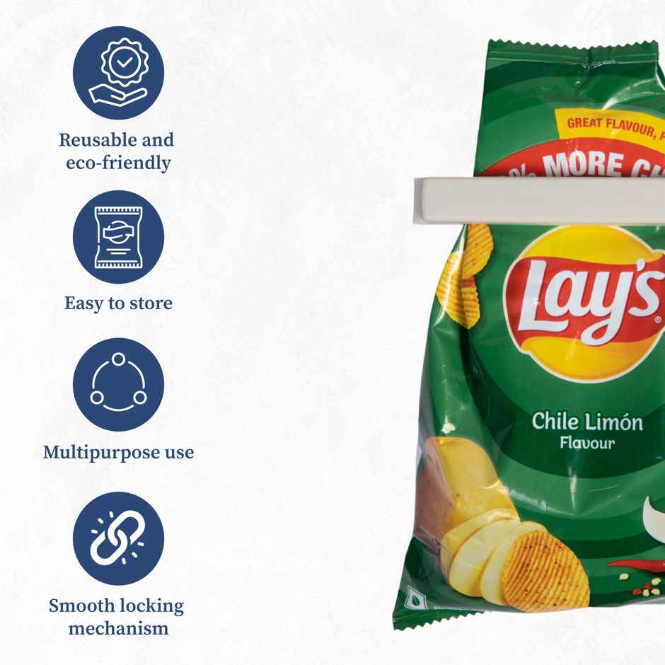 HomeStrap Pack Of 12 Plastic Clip Sealer | 6 Small, 6 Medium