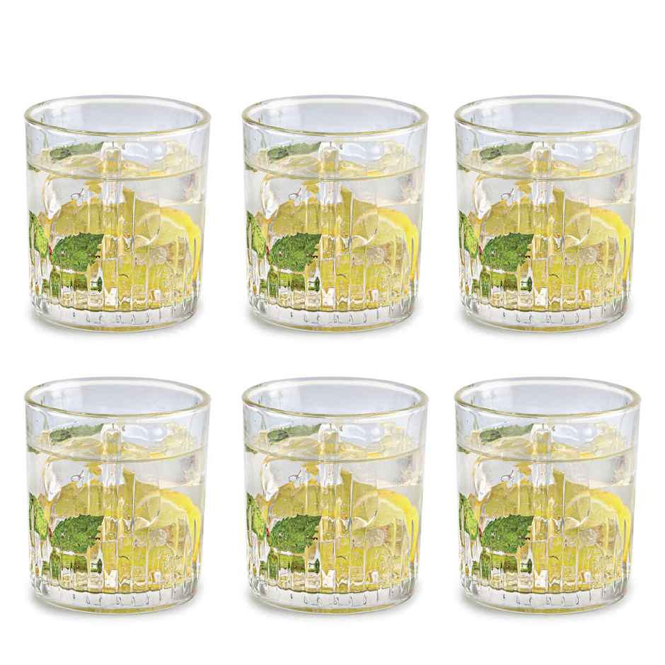 Cello Classix Tumbler Glass Set | Glass Tumblers for Water, Juice & Mocktails | Clear - 275 ml