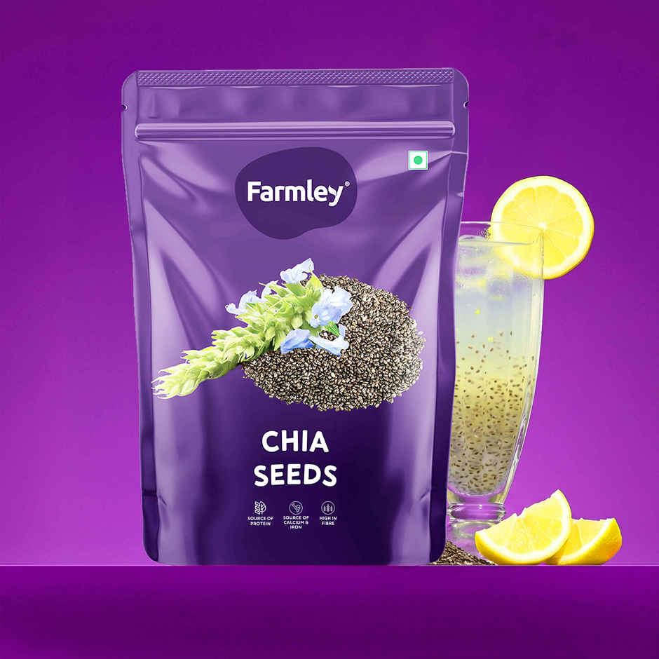 Farmley Premium Natural Chia Seeds Rich in Protein & Fiber