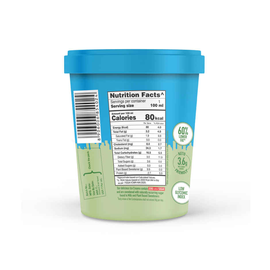 The Brooklyn Creamery Kulfi Ice Cream Cup |Low Calorie Zero Added Sugar