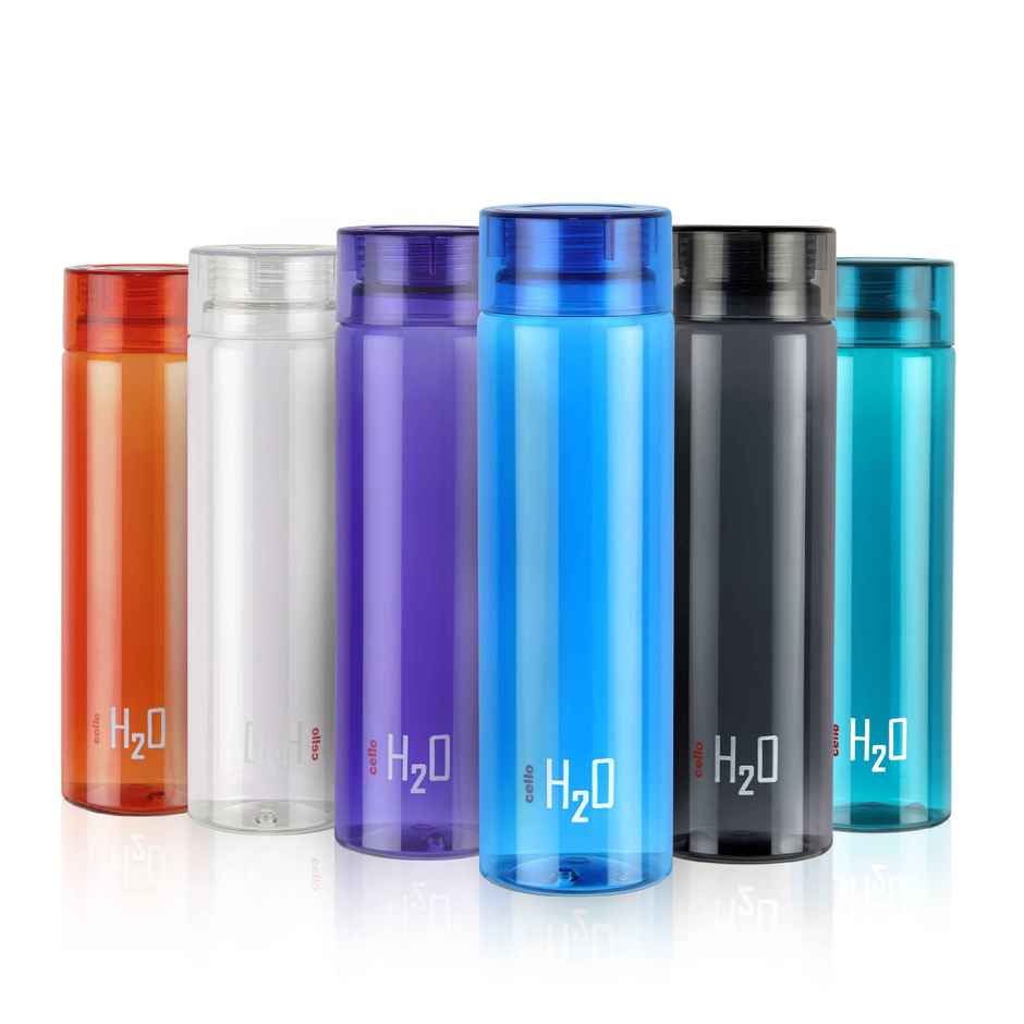 Cello Plastic H2O Unbreakable Leak proof & break | proof Water Bottle | Assorted | 1 L