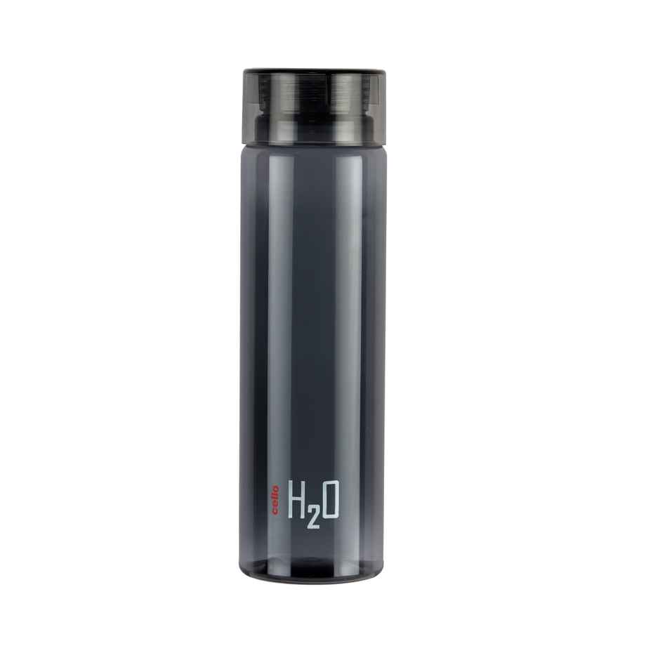 Cello H2O Unbreakable Plastic Water Bottle | Leak proof & break-proof |1 Liter | Black