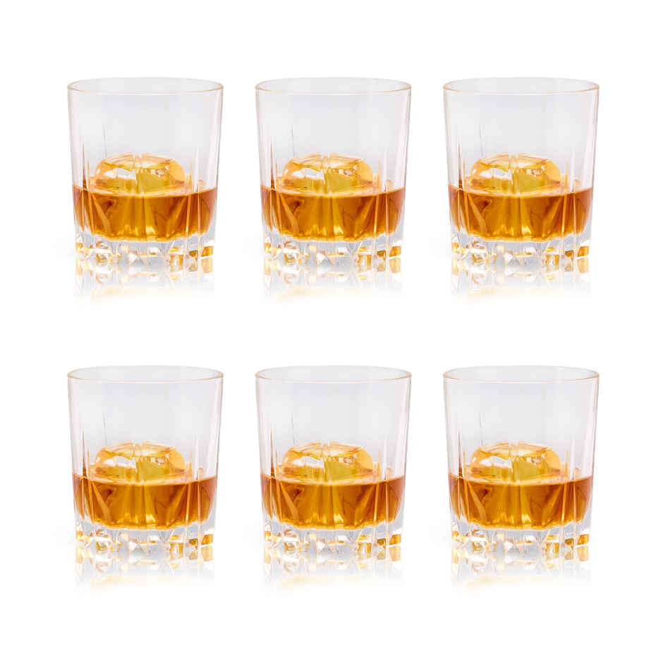 Cello Estonia Tumbler Glass Set | Drinking Glasses | Transparent - 360 ml