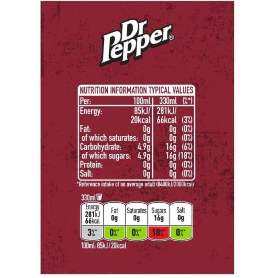 Dr Pepper Sparkling Fruit Flavour Soft Drink | Can