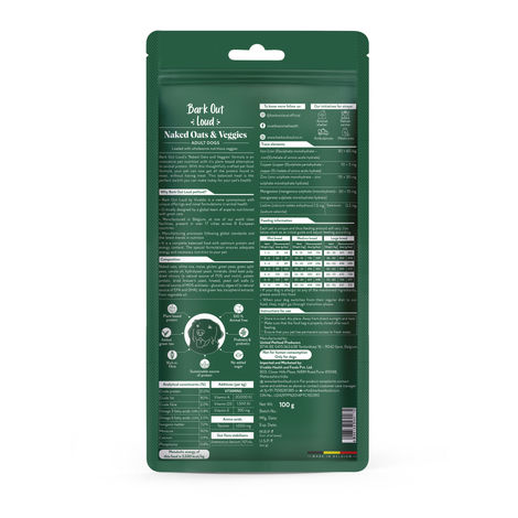 Bark Out Loud VEG Dog FOOD Naked Oats & VEGgies VEGan | Medium Large Breed