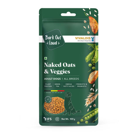 Bark Out Loud VEG Dog FOOD Naked Oats & VEGgies VEGan | Medium Large Breed