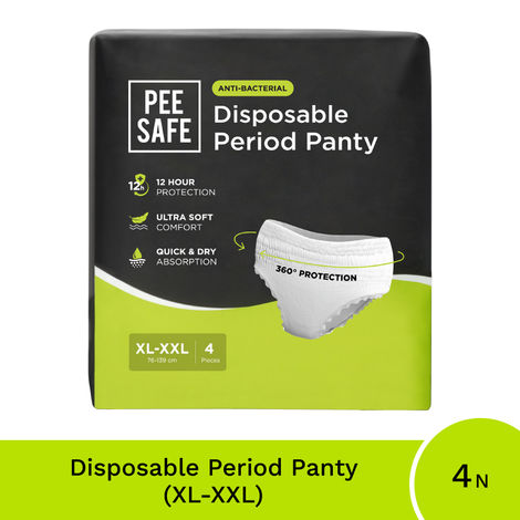 Pee Safe Disposable Leak-Proof Period Panty|Seamless,Comfortable for Day & Night Protection(XL-XXL)
