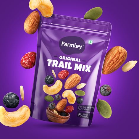 Farmley Trail Mix Dry Fruit- Almonds, Cashews, Cranberries, Blueberries, Blackcurrant & More