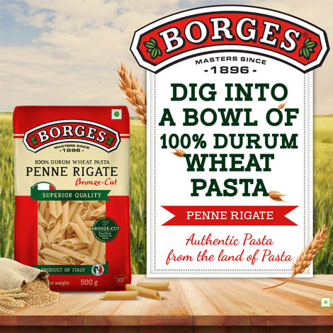 BORGES Durum Wheat Pasta Penne Rigate