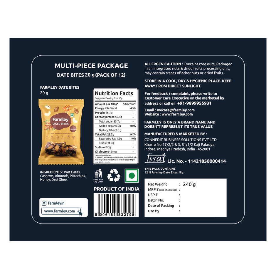 Farmley Date Bites Dry Fruit Gift Pack