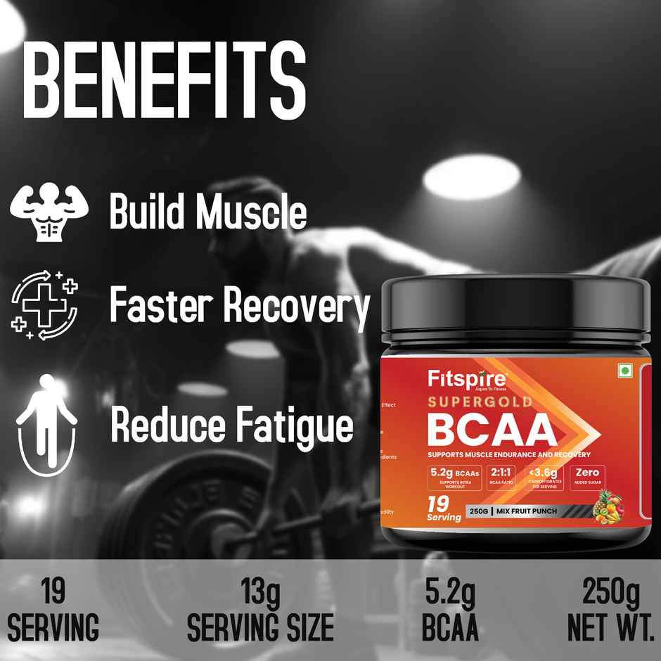 Fitspire Super Gold Bcaa Mix Fruit Punch