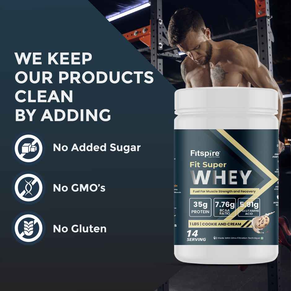 Fitspire Fit Super Whey Protein - Cooike & Cream (1 Lbs)