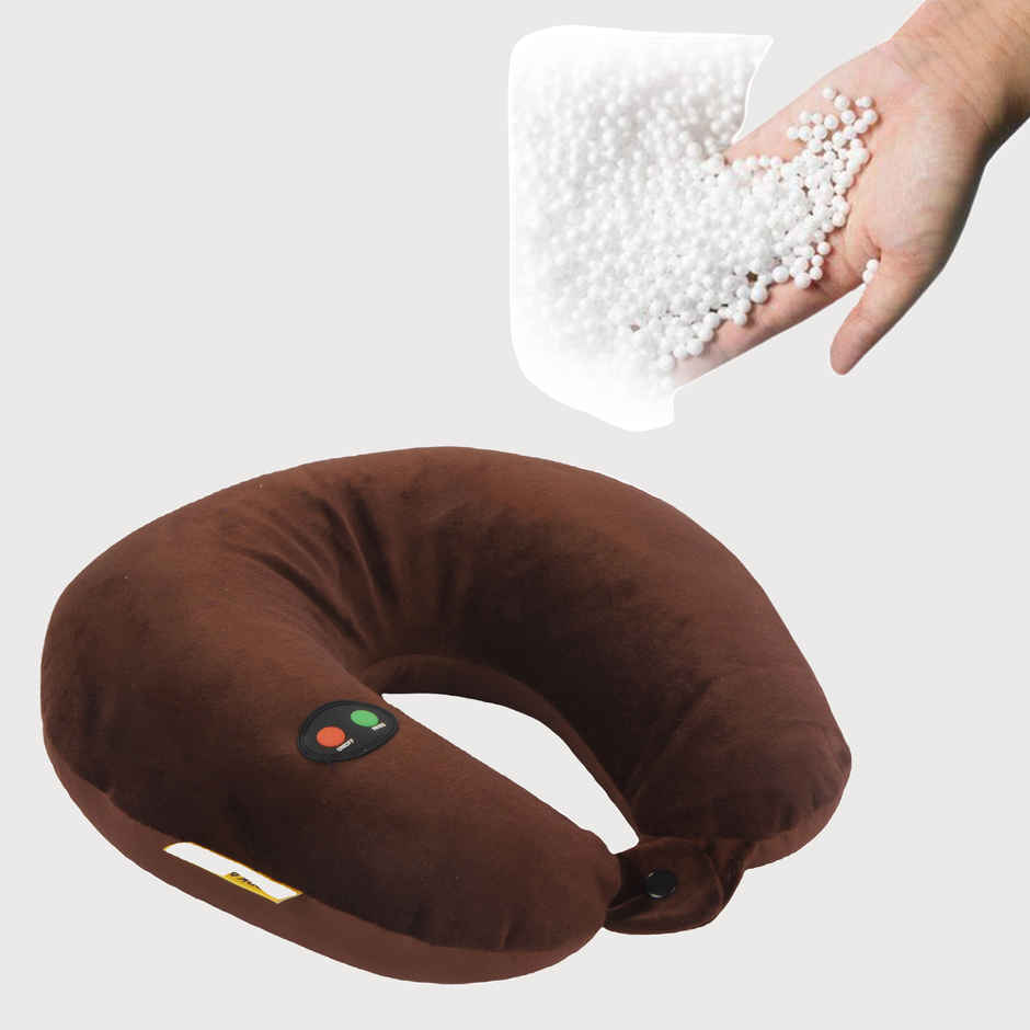 ORKA Unisex Solid Spandex Neck Pillow | Brown - M