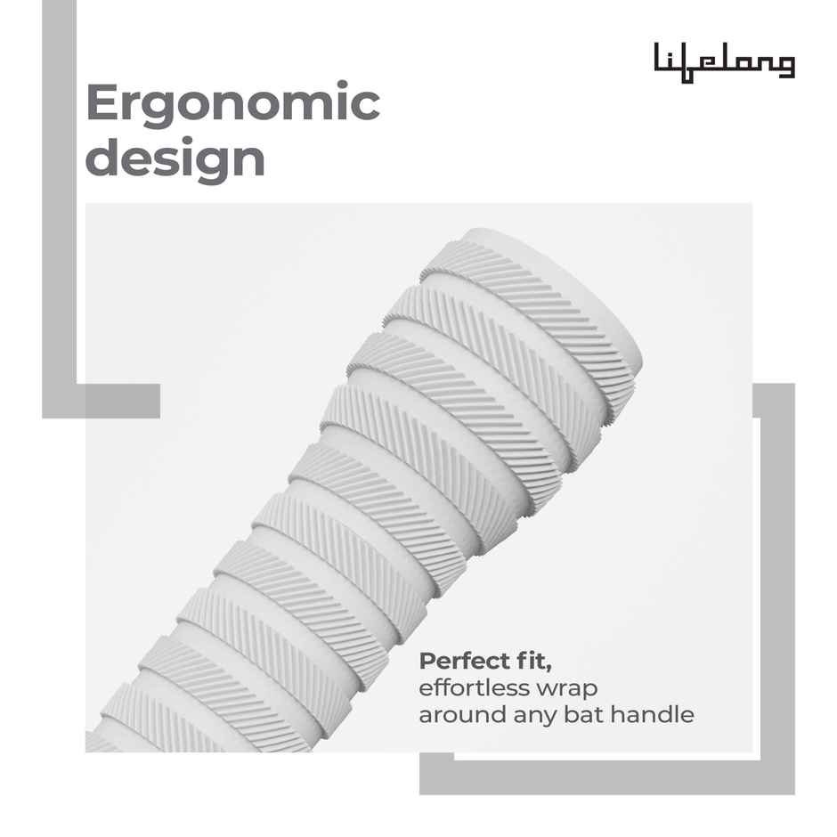 Lifelong Cricket Bat Grip Ring Texture for Better Hold | White