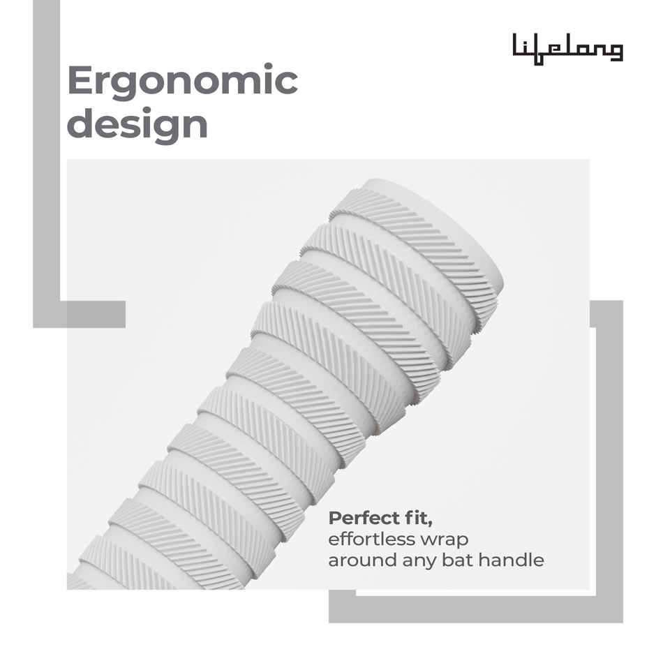 Lifelong Bat Grip | Ergonomic Design | Easy Wrap | Soft Rubber Grip for Better Grip