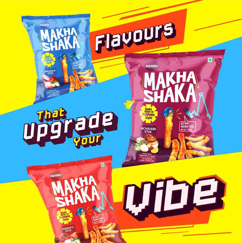 Farmley Makha Shaka- Flaming Hot Stix | Made With Makhana  Healthy Munchies