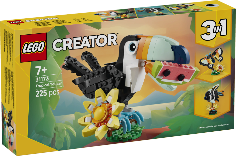 LEGO Creator 3in1 Wild Animals Tropical Toucan Figure Playset 31173