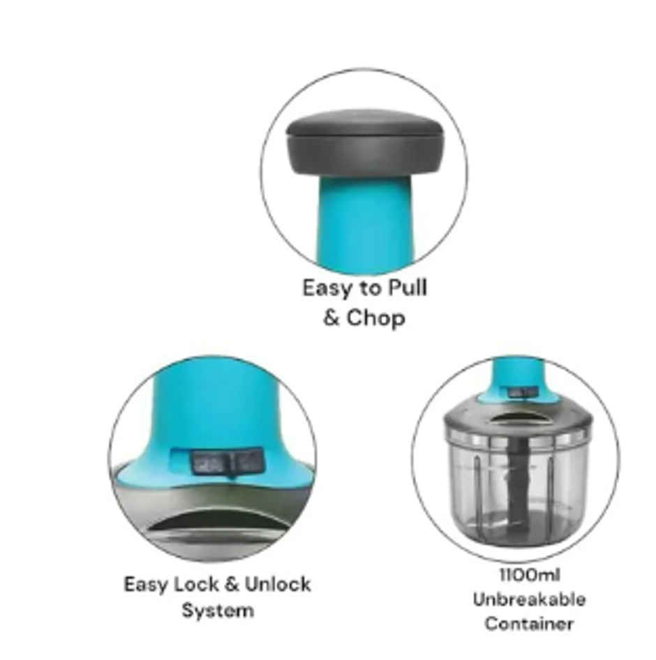 YELLOCUT Push Chopper | Light Blue