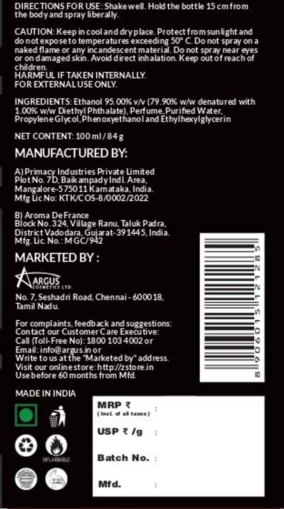 Z Magnetism For Men Classic EDP