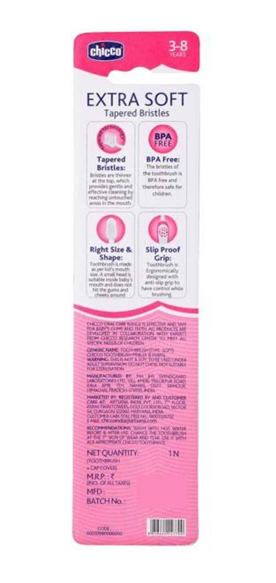 Chicco Toothbrush Pink 3Y-8Y