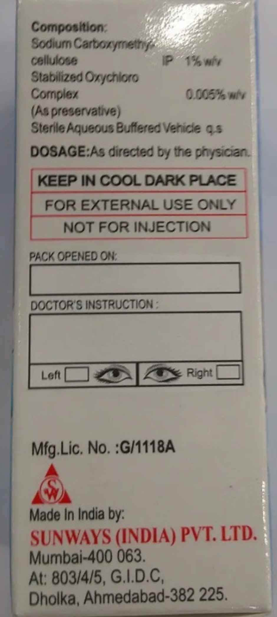 Ultra Gel Lubricant Eye Drop