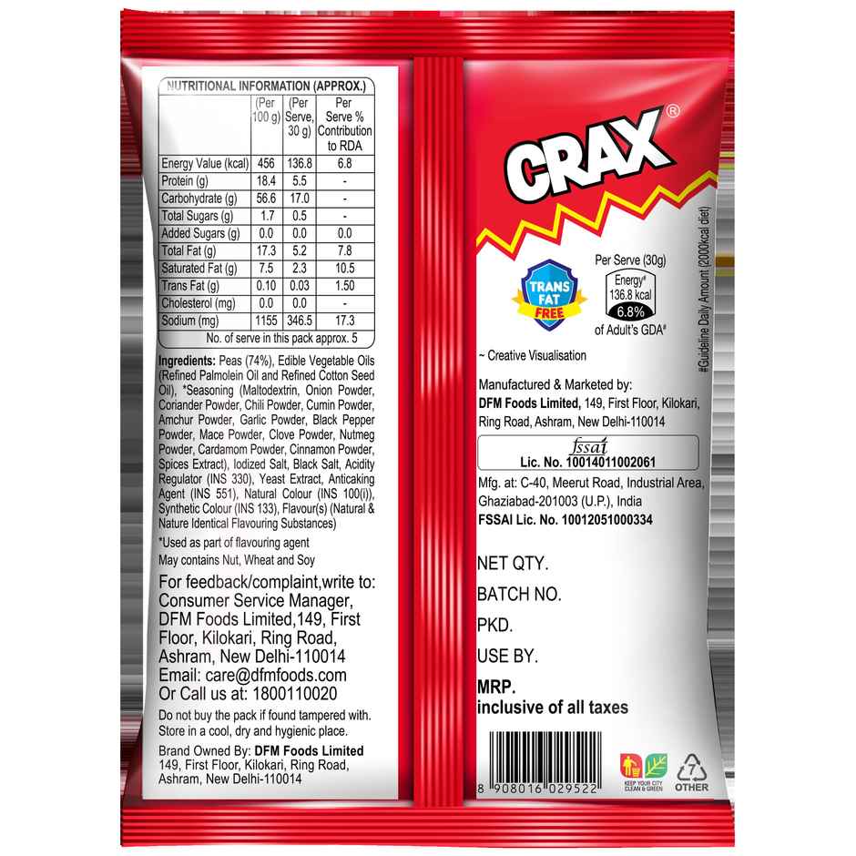 Crax Mast Matar Green Peas Namkeen Snacks