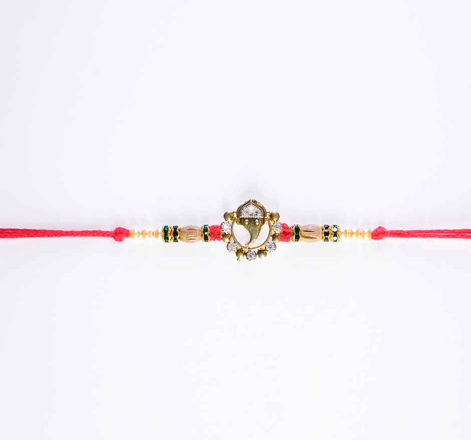 Aurum Ganpati Rakhi - Multiple Beads