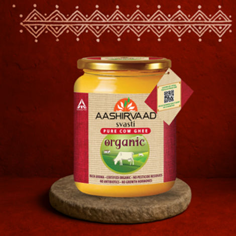 Aashirvaad Organic Pure Cow Ghee, Certified Organic