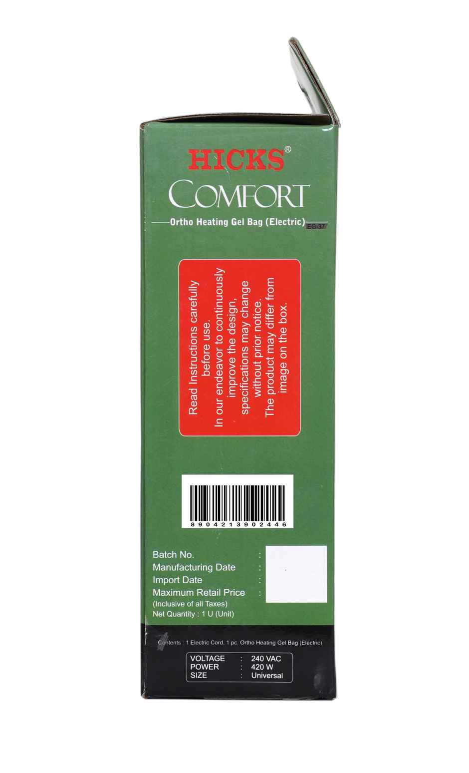 Hicks Ortho Electric Gel Heat Bag(Box)