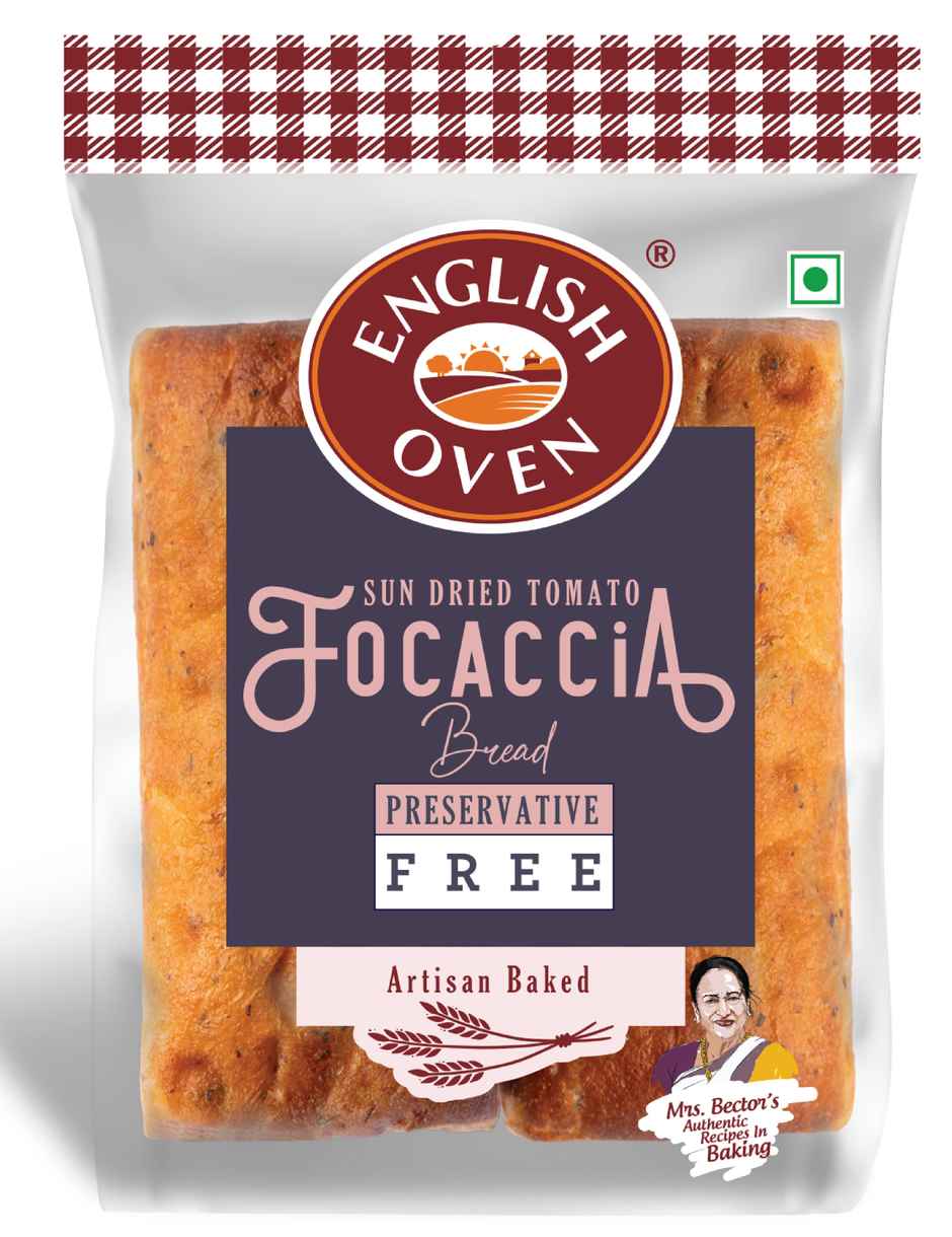 English Oven Sun Dried Tomato Focaccia Bread
