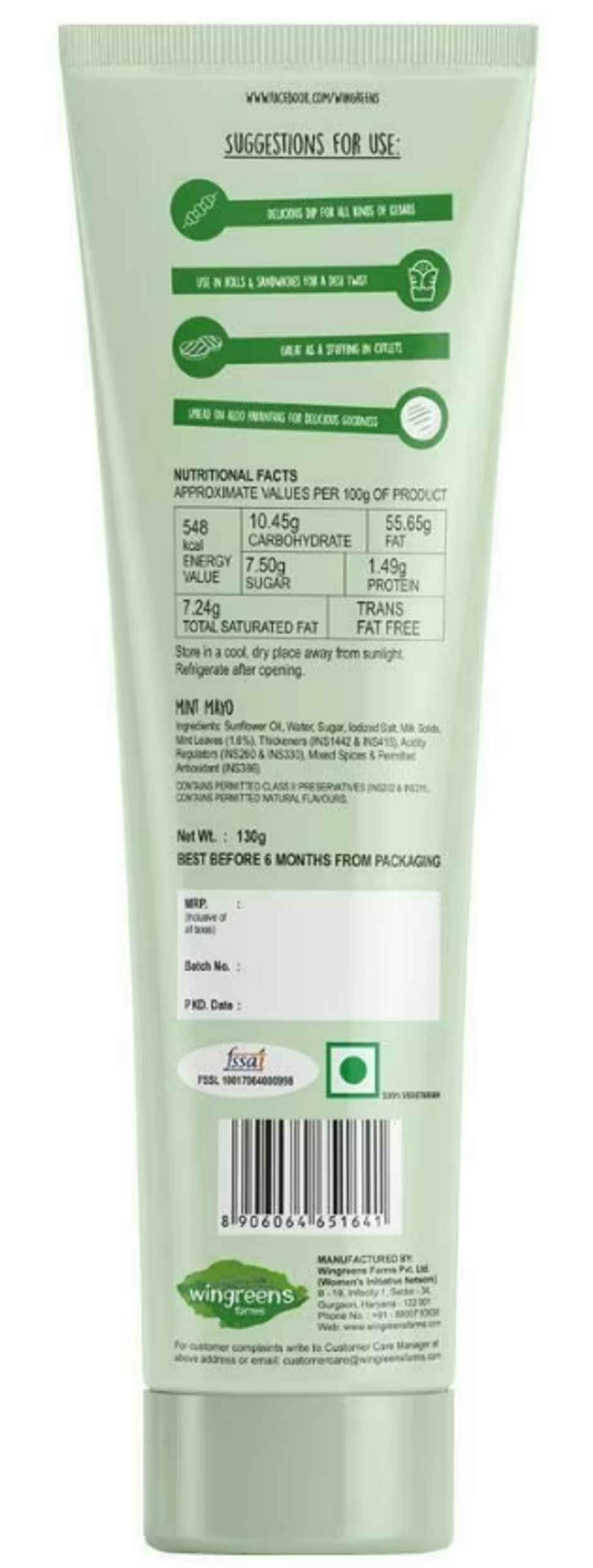 Wingreens Farms Mint Mayonnaise