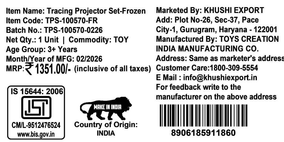 Kriiddaank Disney Frozen Tracing Projector Smart Sketcher Drawing Board with 24 Patterns and Pens