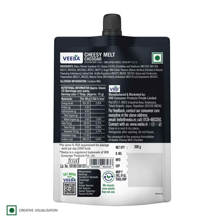 Veeba Cheesy Melt Cheddar