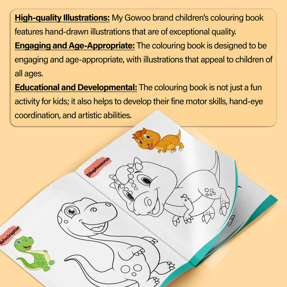 Dinosaurs-Creative Copy To Colour | Educational Colouring Book for Kids | Copy Colouring Book