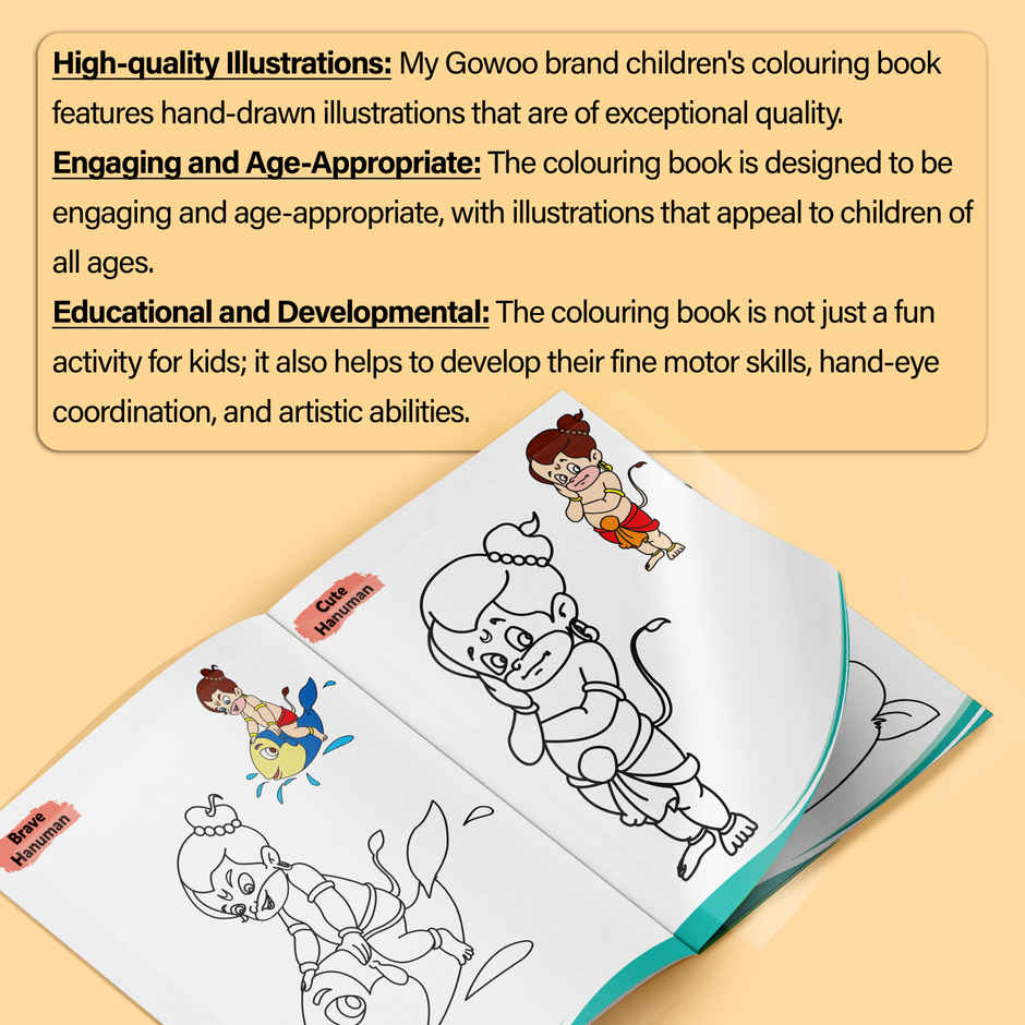 Hanuman-Creative Copy To Colour | Children Colouring Book | Educational Colouring Book for Kids