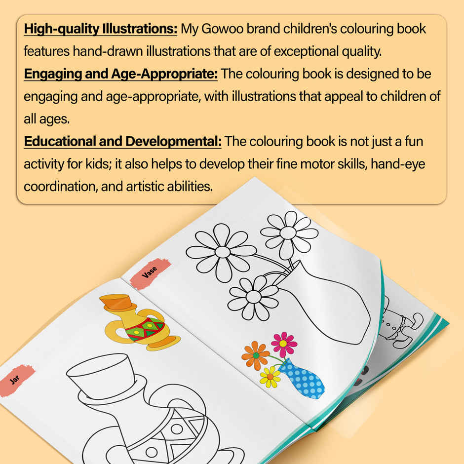 Objects-Creative Copy To Colour | Children'S Copy Colouring Book | Toddlers Colouring Book