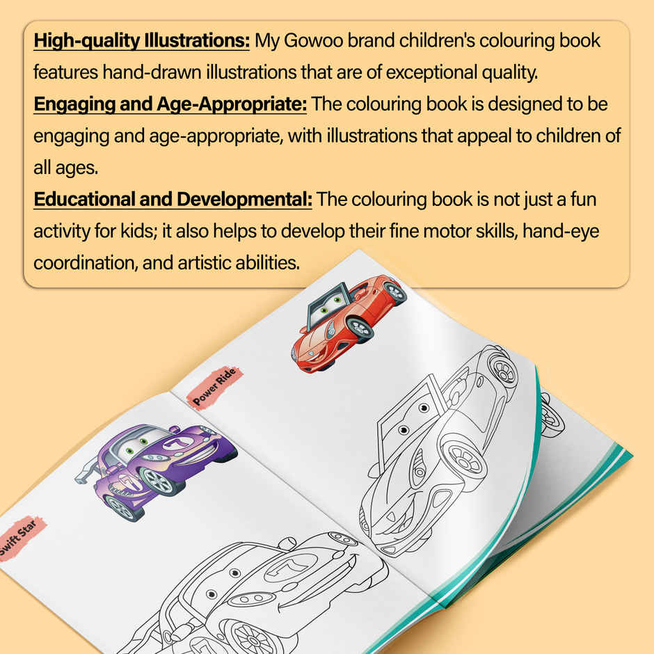 Cars-Creative Copy To Colour | Colouring Book for Early Learners | Fun Colouring Book for Kids