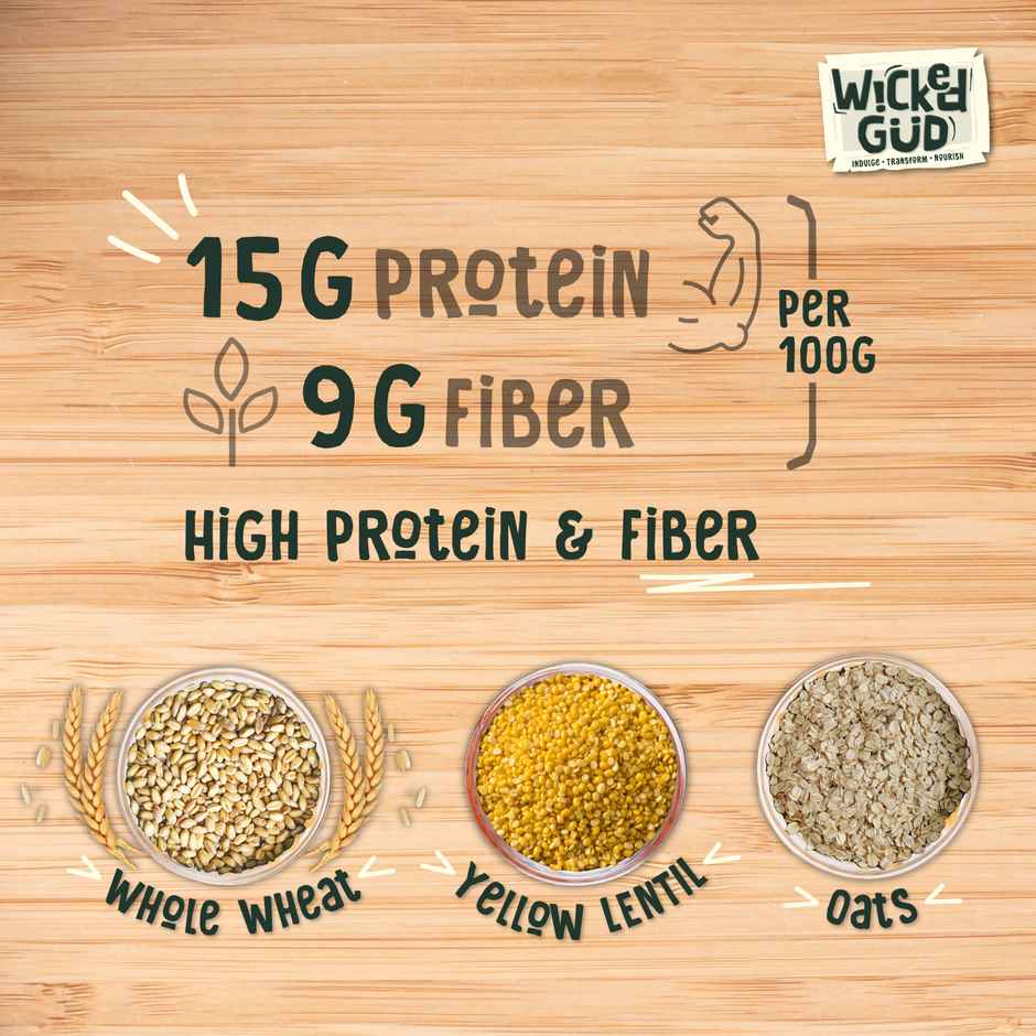 Wickedgud Multigrain Hakka Noodles | No Maida | No Oil | High Protein | High Fiber Combo
